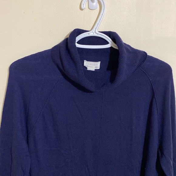 Caslon Turtle Tunic Sweater Navy Peacoat Color Size S - Picture 4 of 12